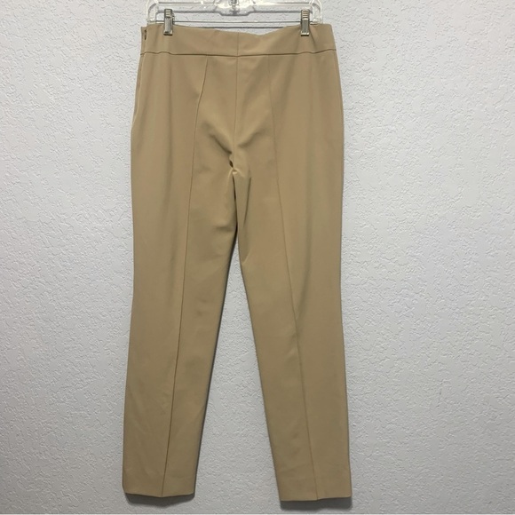Escada Tuska High Rise Side Zip Beige Ankle Pants - Picture 5 of 9